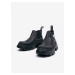 Černé dámské kožené kotníkové boty KARL LAGERFELD Trekka Max