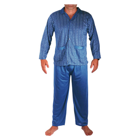 Zdislav pánské pyžamo na knoflíky rozpínací modrá