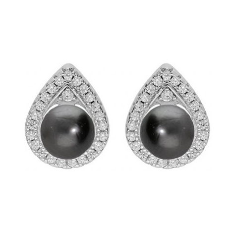 Brilio Silver Překrásné stříbrné náušnice s pravými tahitskými perlami TA/ME04373A