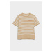 TRIČKO GANT LOGO STRIPED SS T-SHIRT hnědá