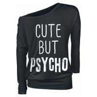 Cute But Psycho Dámské tričko s dlouhými rukávy černá