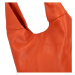Velká dámská kožená kabelka Hayley, oranžová