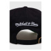 Bavlněná baseballová čepice Mitchell&Ness Anaheim Ducks černá barva, s aplikací