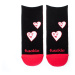 Kotníkové ponožky Úsměv jako dar černé Fusakle