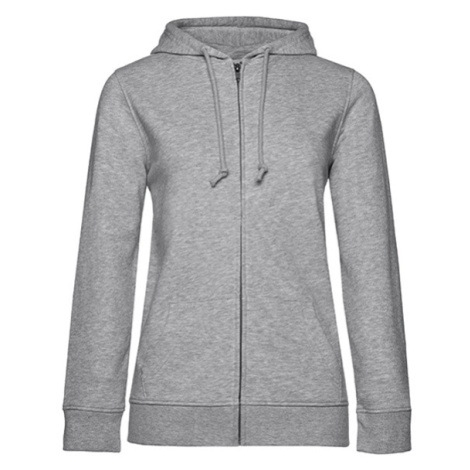 B&amp;C Dámská mikina na zip WW36B Heather Grey B&C