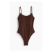 H & M - Vykrojené plavky's vyztuženými košíčky - hnědá