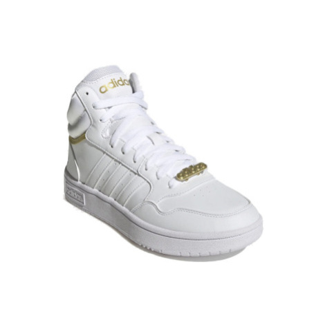 Dámská rekreační obuv ADIDAS Hoops 3.0 Mid cloud white cloud white gold metallic
