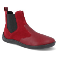 Barefoot dámské zimní boty Jampi - Lola chelsea červené