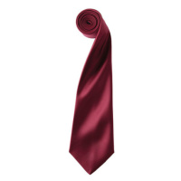 Premier Workwear Pánská saténová kravata PR750 Burgundy -ca. Pantone 216