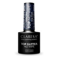 Gel lak CLARESA® Top No Wipe Glitter Blue 5ml