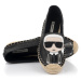 Espadrilky karl lagerfeld kamini ikon emboss slip on černá