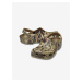 Khaki vzorované pantofle Crocs Crocband Realtree