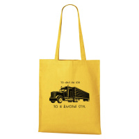 DOBRÝ TRIKO Bavlněná taška s potiskem Životní styl Barva: Žlutá