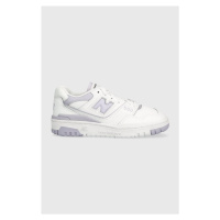 Kožené sneakers boty New Balance BBW550BV bílá barva