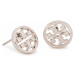 Tory Burch Logo Circle Stud Earring 11165518 Stříbrná