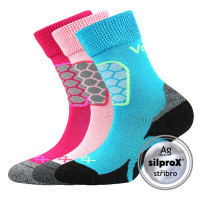 Dívčí ponožky VoXX - Solaxik dívka, růžová, tyrkys Barva: Mix barev