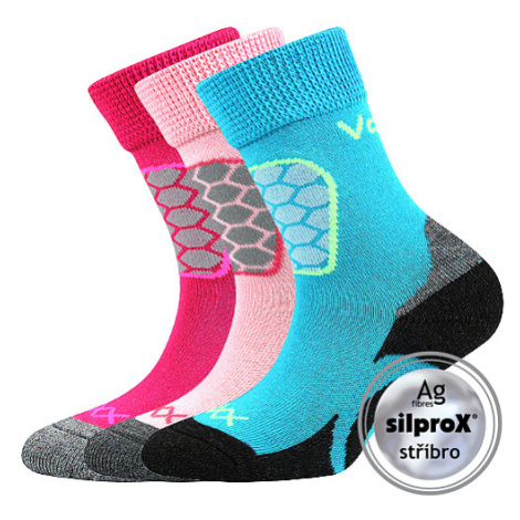 Dívčí ponožky VoXX - Solaxik dívka, růžová, tyrkys Barva: Mix barev