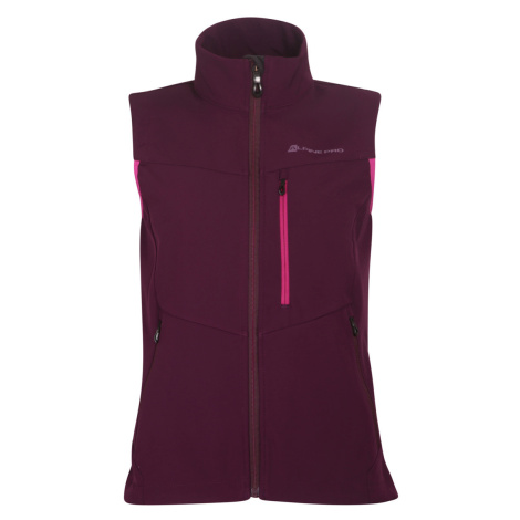 Dámská softshellová vesta Alpine Pro SHILEMA - tmavě fialová