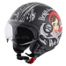 Helma na skútr W-TEC FS-701BG Black Ride černo-bílá