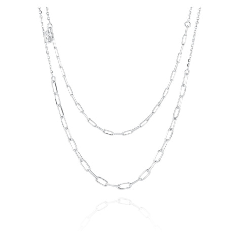 Sif Jakobs Módní stříbrný dvojitý náhrdelník Chains SJ-C42132-SS Sif Jakobs Jewellery