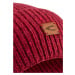 Čepice camel active knitted beanie amber red