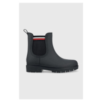 Holínky Tommy Hilfiger Rain Boot Ankle Elastic dámské, tmavomodrá barva