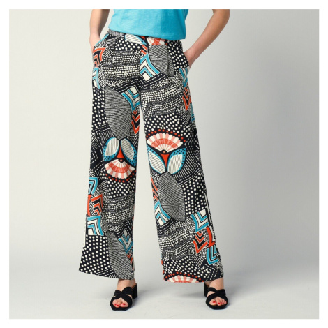 Široké kalhoty s grafickým vzorem Blancheporte