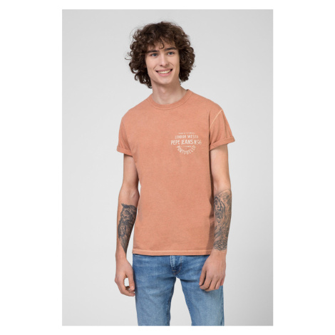 Pepe Jeans pánské oranžové tričko