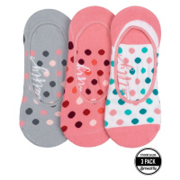 Meatfly ponožky Low Socks Triple Pack White / Pink | Růžová