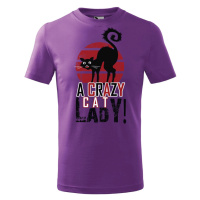 DOBRÝ TRIKO Dětské tričko s potiskem Crazy cat lady