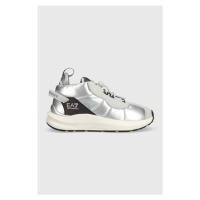 Sneakers boty EA7 Emporio Armani stříbrná barva