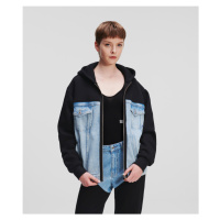 Bunda karl lagerfeld jeans klj jersey denim jacket modrá