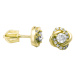 GEMMAX Jewelry Zlaté náušnice kytičky model 3263 GBEYB-12711