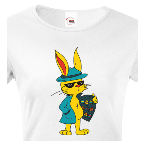 Dámské vtipné triko - Velikonoční zajíc BezvaTriko
