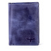 Dark blue leather wallet in the shade