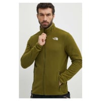 Sportovní mikina The North Face M 100 Glacier Full Zip zelená barva, NF0A855XPIB1