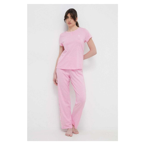 Pyžamo Lauren Ralph Lauren růžová barva, ILN72320