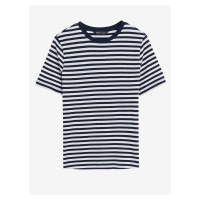 Bílo-modré dámské pruhované tričko Marks & Spencer