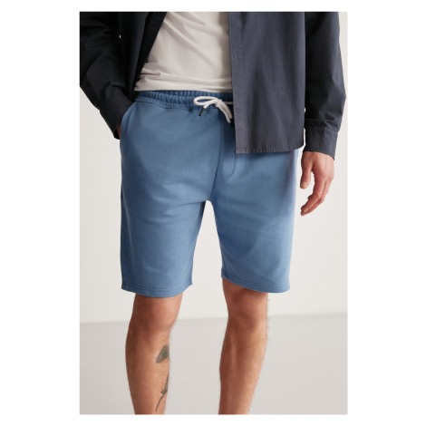 GRIMELANGE Uncertain Men's Comfort Fit Dark Blue Shorts & Bermud