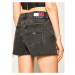 Tommy Hilfiger TOMMY JEANS dámské černé kraťasy DENIM HOTPANTS ARBK