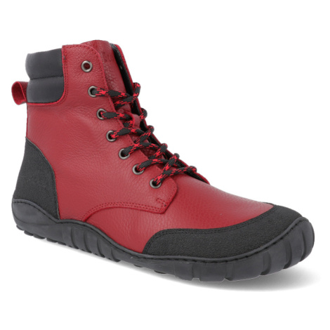 Barefoot kotníková obuv Koel4kids - Luka Red červená