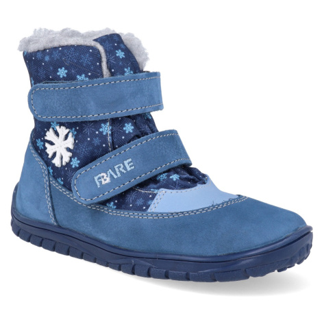 Barefoot dětské zimní boty Fare Bare - B5441204+B5541204 modré