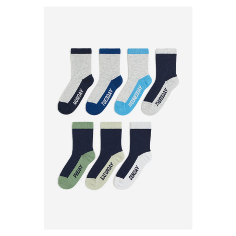 H & M - Balení: 7 párů ponožek - šedá H&M