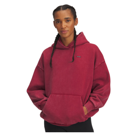 Icon Heavyweight Fleece Oversized Hoodie | Cardinal/White Under Armour