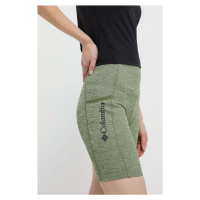 Sportovní šortky Columbia Move dámské, zelená barva, melanžové, high waist, 2075971