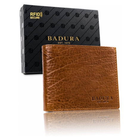 Panská peněženka z přírodní kůže bez zapínaní Badura