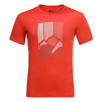 Jack Wolfskin Pánské funkční tričko Peak Graphic T M, strong red