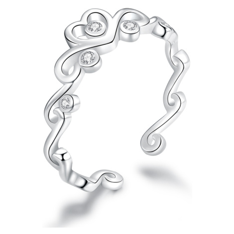 Linda's Jewelry Nastavitelný stříbrný prsten Láska Nebeská Ag 925/1000 iPR068 Velikost: Univerzá