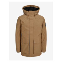 Hnědá pánská zimní parka Jack & Jones Rob - Pánské