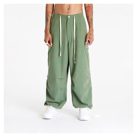 PLEASURES Visitor Wide Fit Cargo Pants Green